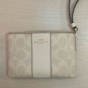 white coach wristlet
